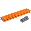 ZESTAW OŁÓWKÓW BUDOWLANYCH Z TEMPERÓWKĄ HB OVAL DIY-PC2OV18OR/S6B BRADAS