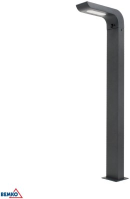 HYBRYDOWY SŁUPEK OGRODOWY LED BEMKO SOLVEO 7W 600LM 3000K/4000K/6500K 80CM IP65 DARK GREY CZ.PIR