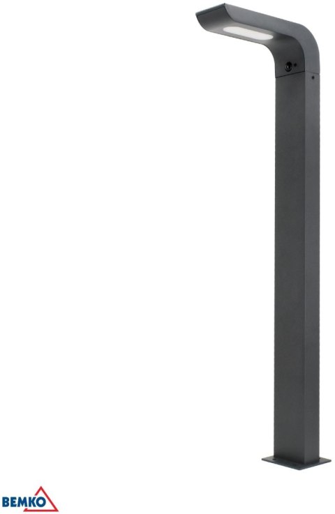 HYBRYDOWY SŁUPEK OGRODOWY LED BEMKO SOLVEO 7W 600LM 3000K/4000K/6500K 80CM IP65 DARK GREY CZ.PIR