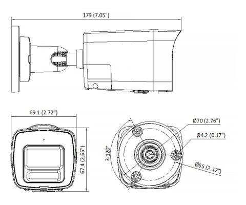 KAMERA IP DS-2CD1063G2-LIUF/SL(2.8MM) Smart Hybrid Light 6 Mpx Hikvision Hikvision