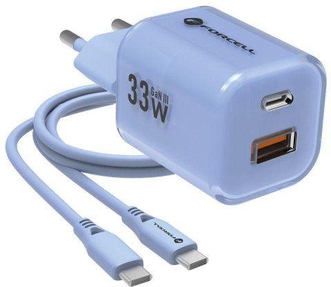 ŁADOWARKA SIECIOWA Forcell F-Energy GaN III VT-41 33 W 1x USB-C 1x 3.0 4.0