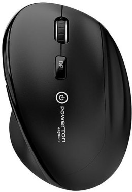 Mysz bezprzewodowa Powerton ERGO CLOE czarna, 1600DPI