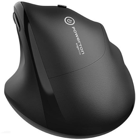 Mysz bezprzewodowa Powerton ERGO CLOE czarna, 1600DPI