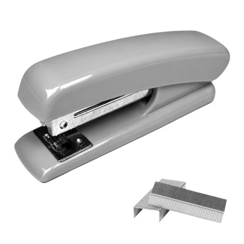 Zszywacz Biurowy Metalowy Do 25 Kartek 24/6 26/6 Zszywki Szary