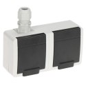 GNIAZDO NATYNKOWE PODWÓJNE AQUANT-2K-G2/V1/EPN 250 16 A IP65 Elektro-Plast