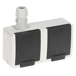 GNIAZDO NATYNKOWE PODWÓJNE AQUANT-2K-G2/V1/EPN 250 16 A IP65 Elektro-Plast