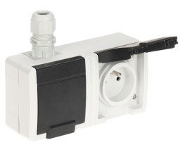 GNIAZDO NATYNKOWE PODWÓJNE AQUANT-2K-G2/V1/EPN 250 16 A IP65 Elektro-Plast