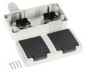 GNIAZDO NATYNKOWE PODWÓJNE AQUANT-2K-G2/V1/EPN 250 16 A IP65 Elektro-Plast