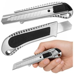Nóż Segmentowy Aluminiowy Wysuwany Z Blokadą Łamane Ostrze 18 mm