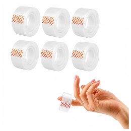 Taśma klejąca przezroczysta biurowa 24mm x 20m 6 Sztuk D.RECT