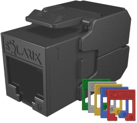 Moduł Keystone beznarzędziowy samozaciskowy SOLARIX Cat.6 UTP RJ45 RAL