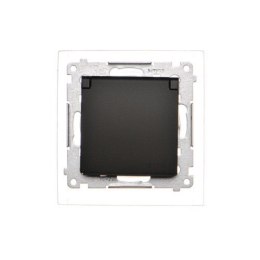 SIMON 54 MODUŁ CZARNY MAT GNIAZDO 1X Z/U Z PRZESŁONAMI Z IP44 16A 250V