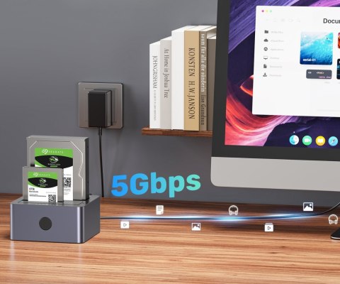 STACJA DOKUJĄCA / KLONUJĄCA DYSKI Y-3026GY01-EU 2 X SATA 2.5 / 3.5 " 40 TB - 5 Gbps UNITEK