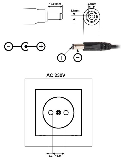 ZASILACZ 9V/3A/5.5