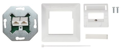 GNIAZDO KOŃCOWE RJ-45 SX9-2-5E-UTP-WH SOLARIX