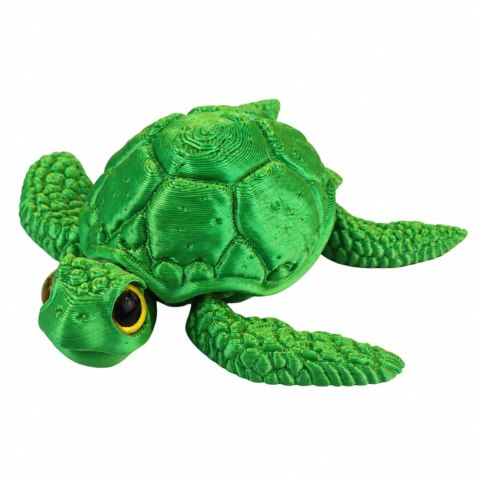 Figurka Żółw Morski 3D Ruchome Płetwy Głowa Niebiesko-Zielony 8 cm