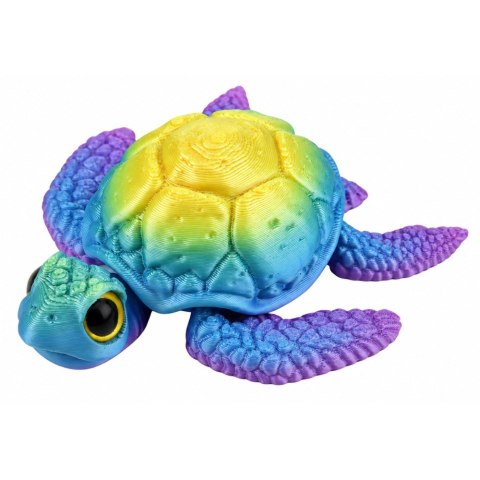Figurka Żółw Morski 3D Ruchome Płetwy Głowa Niebiesko-Zielony 8 cm