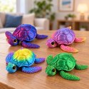 Figurka Żółw Morski 3D Ruchome Płetwy Głowa Niebiesko-Zielony 8 cm