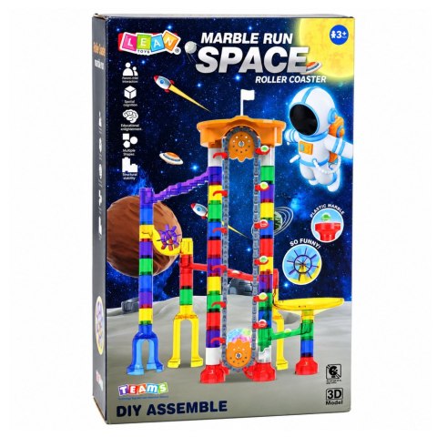 Klocki Konstrukcyjne Kosmiczny Tor Dla Kulek Tunele Transparent 3D 153 el.
