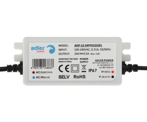 ZASILACZ IMPULSOWY ADP-12-24-FP ADLER Power