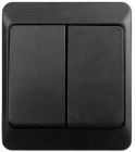 HERMES CZARNY ŁĄCZNIK NT SERYJNY IP44 ZACISKI ŚRUBOWE 10AX 250V 0332-09