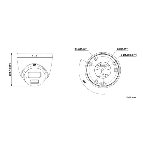 KAMERA IP DS-2CD1327G2H-LIUF/SL(4MM)PL ColorVu - 1080p Hikvision