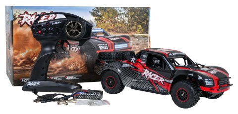 Auto R/C Terenowe RACE 18 1:12 Czarno Czerwony