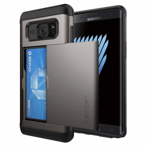 Etui Spigen CARD SLIDER SAMSUNG NOTE 7 GUNMETAL 562CS20562