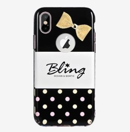 Etui X-FITTED metal Bownknot IPHONE X Dot Bling secret P8JSD