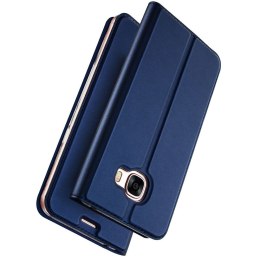 Etui portfel Dux ducis skin leather HUAWEI Y3 2017 granatowy