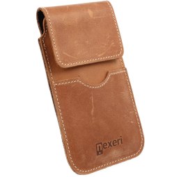 Etui Kabura skórzana do paska pionowa otwierana portfel Nexeri Flap Leather IPHONE X/XS/SAMSUNG GALAXY S6/S20 brązowe