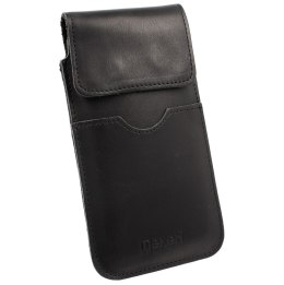 Etui Kabura skórzana do paska pionowa otwierana portfel Nexeri Flap Leather IPHONE X/XS/SAMSUNG GALAXY S6/S20 czarne