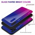 Etui Szklane Glass case Gradient IPHONE 11 PRO MAX niebiesko-różowe