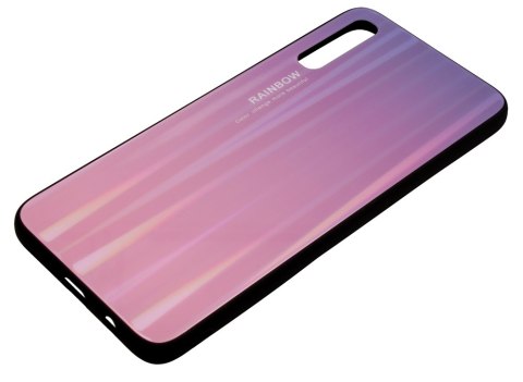 Etui XIAOMI REDMI K30 Glass Case Rainbow różowe