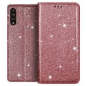 Etui HUAWEI P40 LITE portfel z klapką Flip Magnet Shine Brokat różowe