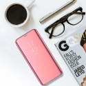 Etui HUAWEI Y6P Clear View Cover z klapką różowe