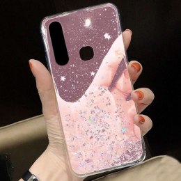 Etui HUAWEI P SMART 2020 Brokat Cekiny Glue Glitter Case różowe