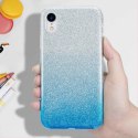 Etui HUAWEI P40 LITE E Brokat Glitter srebrno-niebieskie