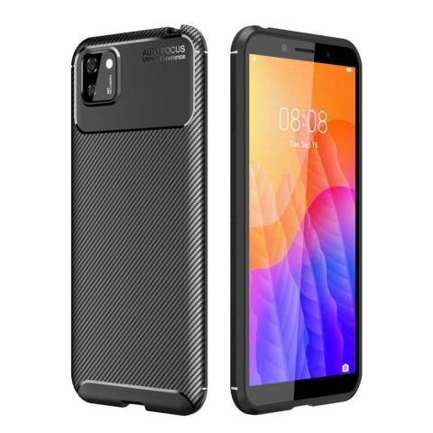 Etui HUAWEI Y5P Pancerne Shockproof Carbon Fiber czarne