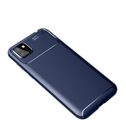 Etui HUAWEI Y5P Pancerne Shockproof Carbon Fiber niebieskie