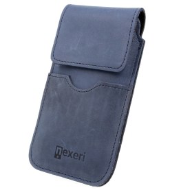 Etui Wsuwka IPHONE 6 / 7 / 8 / SE 2020 Kabura skórzana do paska pionowa otwierana portfel Nexeri Flap Leather granatowe