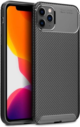 Etui IPHONE 12 PRO MAX Pancerne Shockproof Carbon Fiber czarne