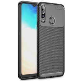 Etui SAMSUNG GALAXY A20S Pancerne Shockproof Carbon Fiber czarne