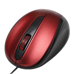 Myszka przewodowa optyczna 3 przyciski KAKU Three-button Optical Mouse (KSC-356) czerwona