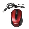 Myszka przewodowa optyczna 3 przyciski KAKU Three-button Optical Mouse (KSC-356) czerwona