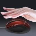 Myszka przewodowa optyczna 3 przyciski KAKU Three-button Optical Mouse (KSC-356) czerwona