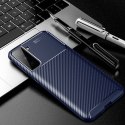 Etui SAMSUNG GALAXY S21+ PLUS Pancerne Shockproof Carbon Fiber niebieskie