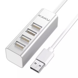 Rozdzielacz USB HUB 4xUSB KAKU Four-port USB Splitter (KSC-383) srebrny