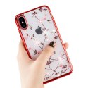 Etui IPHONE 12 PRO MAX SULADA Multiflower czerwone