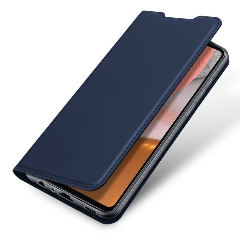 Etui SAMSUNG GALAXY A72 5G / 4G z klapką Dux Ducis skórzane Skin Leather granatowe